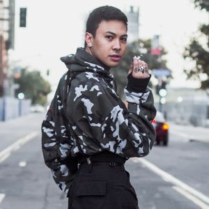 POSTER GRL Ur Bad Cropped Camo Hoodie